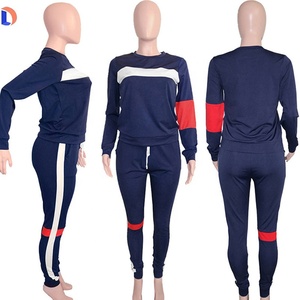 Vente en gros de 2 pièces de haute qualité patchwork grande taille vêtements de jogging d'entraînement survêtement d'hiver avec survêtement respirant imprimé logo - Product Image 6