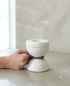 Brûleur d'encens en bois blanc, support magnétique pour Bakhoor, diffuseur d'aromathérapie pour parfum Oud, décoration d'intérieur - Product Image 2