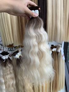 Prix de gros Extensions de cheveux en vrac 100% cheveux vietnamiens 100 grammes couleurs foncées Super Double Drawn 26 pouces naturel droit - Product Image 6