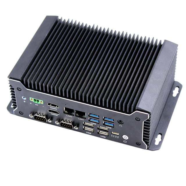 12th Gen Intel Core I7 I5 I3 Fanless Industrial PC 2 LAN 6 COM 8 USB 2 HDMI Embedded Box Computer