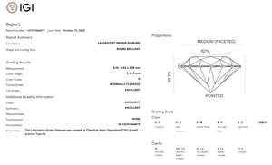 Diamante Cultivado en Laboratorio Verificado, Color D, Claridad IF, Corte Excelente para Joyería, 0.46 Ct, Diamante CVD Cultivado en Laboratorio, Precio al por Mayor - Product Image 3