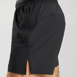 Men's Custom Logo Double <b>Layer</b> Compression Breathable Quick Dry <b>Mid</b> Waist Elastic Men's Fitness Shorts - Product Image 5