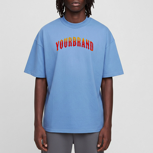 Nuevas camisetas de hombre a la moda, extragrandes, con hombros caídos, cuello redondo, manga corta, corte holgado, 100% algodón, color sólido, estilo hip hop. - Product Image 3