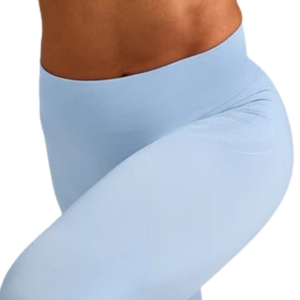 Leggings sans couture pour femmes, taille haute, extensibles, pour le sport, le yoga, la course à pied, l'entraînement physique, avec logo gris - Product Image 3
