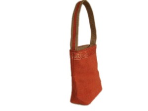 กระเป๋าถือสะพายไหล่ Lowellcraft.com สีส้ม ทำจากผ้าปอกระเจา ปิดด้วยซิป บุด้วยโพลีเอสเตอร์ เป็นมิตรกับสิ่งแวดล้อม ทำด้วยมือ เหมาะสำหรับใส่ของช้อปปิ้ง ตกแต่งสวยงาม - Product Image 6