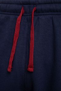 Men's Navy Red Color Block Tracksuit Set Crew Neck <b>Sweatshirt</b> Joggers Casual Autumn Wear Full Sleeve Drawstring Pants - Product Image 3