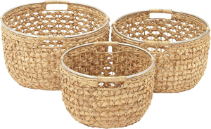 Juego de Cestas de Almacenamiento de Hierba Marina Ecológicas, Organizador Decorativo Tejido a Mano para Almacenamiento en el Hogar y Decoración de Interiores - Product Image 1