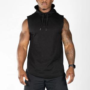 Custom Logo Men's Fitness Apparel Plain Blank Athletic Apparel <b>Workout</b> Gym Sport Clothes Tank Top Sleeveless <b>Hoodie</b> - Product Image 4