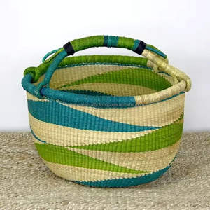 Bolga Circle Seagrass Organizador de almacenamiento ecológico hecho a mano Durable Diseño personalizado Venta al por mayor OEM Vietnam - Product Image 5