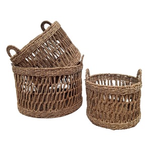 High Quality Wholesale Natural Seagrass <b>Basket</b> Home Organization Woven Seagrass Storage <b>Basket</b> Made in Vietnam - Product Image 6
