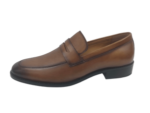 Mocasines de Cuero Marrón para Hombre, Punta Redonda, Sin Cordones, Zapatos de Oficina y Carrera, Suela de Goma Acolchada - Product Image 3