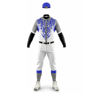 <b>Baseball</b> Uniform Player Practice Wear Kits Full Sublimated Design Lightweight Mesh Polyester Anti-Bacterial Multi Color Uniform - Product Image 5