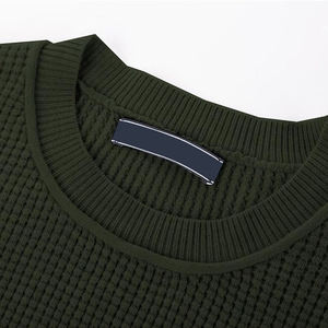 Pull-over en coton mélangé anti-rétrécissement, couleur chinée, coutures contrastées, séchage rapide, personnalisable sur le devant, basique d'hiver de haute qualité - Product Image 5