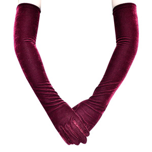 Guantes Largos de Terciopelo para Mujer, Guantes Cálidos de Felpa para Invierno, Guantes Retro Formales de Etiqueta para Vestido de Noche - Product Image 5