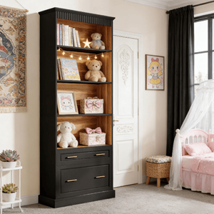 Tall Bookshelf Elegant <b>Bookcase</b> Design for Home or Office - Product Image 5