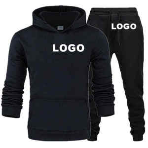 Men's Red Hooded Tracksuit Set With Black Print Full Sleeve Casual Autumn Wear Breathable Polyester Sweatshirt And <b>Pants</b> Regular - Product Image 3