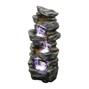 Fontaine d'eau en polyrésine de 40 pouces pour l'extérieur avec lumières LED pour embellir votre jardin ou votre terrasse - Product Image 4