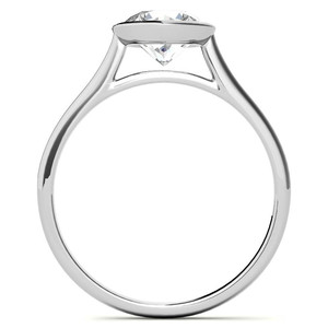 18/22k/24k Petite Bezel Round Brilliant Lab Grown Diamond Solitaire <b>Ring</b> Jewellery For Women And Girls Wear In Wedding Party's - Product Image 2