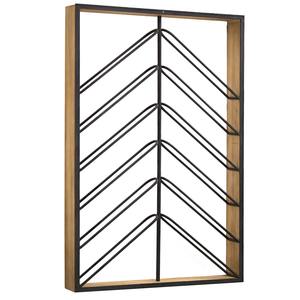 Estante para Vinos Contemporáneo de Materiales Mixtos, Madera y Hierro, Decoración Artística para Bodega en Casa - Product Image 3