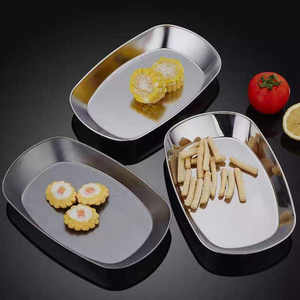 Platos de Acero Inoxidable, Bandejas para Comida Coreana, Plato para Servir, Plato Dorado y Plateado, Plato para Aperitivos, Ensaladas, Platos Elegantes para Restaurante - Product Image 5