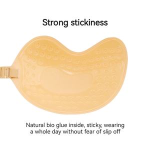 Pétalos Adhesivos Invisibles para el Pecho con Forma de Mango, Sujetador Adhesivo sin Tirantes ni Espalda, Reutilizable, de Spandex/Nylon/Bio Glue para Mujer - Product Image 4