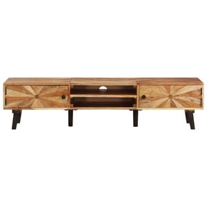 Supporto TV in legno massello di Acacia 57.1 \ "x13.8 \" x13.8 \ "-supporti TV durevoli ed eleganti - Product Image 2