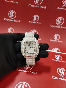 Bling Style Moissanite Diamant Glacé Montre Moissanite Montre-Bracelet VVS Clarté Cadeau pour Hommes Femmes Montre Personnalisée Bijoux - Product Image 6