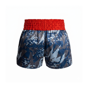 Shorts de Muay Thai et de Kick Boxing 100% Polyester Respirant Séchage Rapide Léger Logo sur le Devant Unisexe - Product Image 2