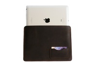 Étui en cuir véritable pour iPad Housse de bureau antichoc pour les voyages d'affaires Protection Messenger Tab Modèles iPad Utilisation informatique
