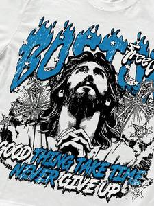 Vente en gros de t-shirts pour hommes de haute qualité 100% coton, style hip-hop vintage, surdimensionnés, unisexes, impression sérigraphique entièrement personnalisée - Product Image 2