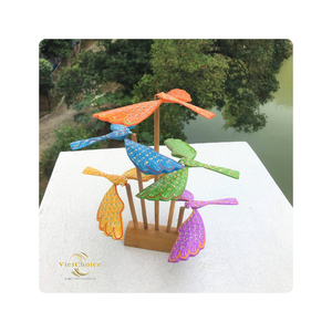 Sombrilla de Bambú con Libélula Pintada a Mano, de Alta Calidad, con Logotipo Personalizado, Tema de Amor, Decoración para el Hogar, Boda, Vietchoice - Product Image 3