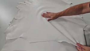 cowhide natural chromed white crust and water colour <b>leather</b> - Product Image 6