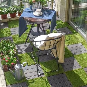 36 Piezas de Césped Artificial Encastrable de 12x12 Pulgadas para Patio, Balcón, Jardín - Césped Artificial Verde Premium - Product Image 3