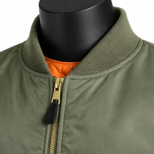 <b>Vintage</b> <b>Bomber</b> <b>Jacket</b> for Men Windproof Zipper Front Logo Polyester/Cotton Spring Autumn Casual All-in-one <b>Jacket</b> - Product Image 5