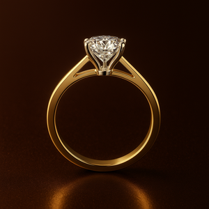 Bague de fiançailles en diamant de laboratoire taille coussin 1, 2 ou 3 carats, certifiée IGI, monture cathédrale, or 14K ou 18K - Product Image 4