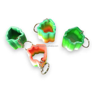 Mini porte-clés à ressort amusant anti-stress pour enfants et adultes motif d'arbre imprimé UV en métal - Product Image 1