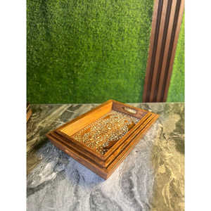 Ensemble de 3 plateaux de service artisanaux en bois avec impression blanche, décoration élégante et rustique pour la table de cuisine, cadeau idéal pour la salle à manger à la maison - Product Image 4