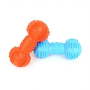 Yommy Pet <b>Dumbbell</b> Toy 6cm Blue Orange Interactive Dog Chew Toy - Product Image 2