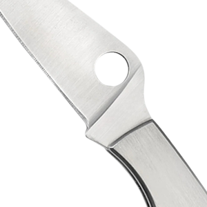Couteaux pliants modernes en acier inoxydable avec manche métallique argenté, lame lisse et tranchante, ouverture par trou de pouce et design compact - Product Image 6