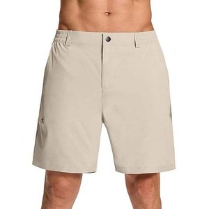 Shorts décontractés pour hommes en toile verte unie, 100% coton biologique de luxe, pré-rétréci, confortable, coupe classique, qualité supérieure - Product Image 4