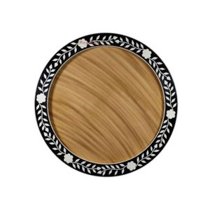 Handmade Wooden Mother Of Pearl <b>Mosaic</b> Serving Tray For Luxury Dining And Decorative Table Display - Product Image 1