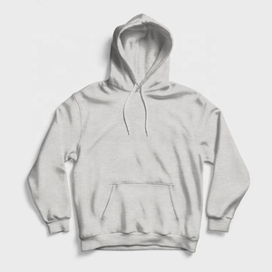 Premium <b>Grey</b> <b>Men's</b> Pullover Hoodie Plain <b>Fleece</b> Sweatshirt Drawstring Hood Kangaroo Pocket Long Sleeve Casual Streetwear Winter - Product Image 4