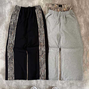 Pantalon de jogging ample et décontracté sur mesure pour homme, avec bande latérale tricotée, coupe ample, jambe large, séchage rapide, écologique, hiver - Product Image 1