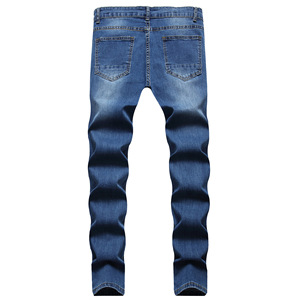Men's Jean Patch Denim Pants in Sky Blue Color Full Length Street Wear Jeans Pants Top Trending Wholesale Rate OEM Jeans for Men - Product Image 2