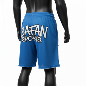 Men High Quality <b>Mesh</b> Shorts 160 GSM Lightweight Polyester Fabric Blue Style With Label Heat Transfer Workout <b>Mesh</b> men's shorts - Product Image 5