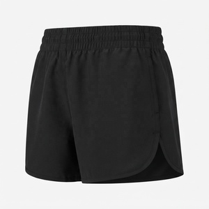 Pantalones Cortos Deportivos de Verano para Mujer, Cintura Alta, Casuales, Holgados, con Bolsillos, Transpirables, Tejido de Punto, Lino/Algodón - Product Image 1