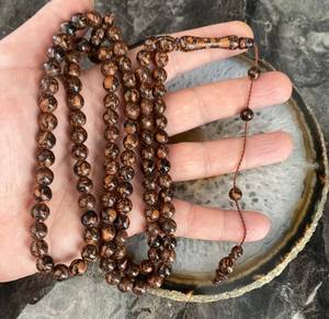 Tasbih musulman en bois naturel, chapelet de prière, perles de prière Tahbih, cadeau de fête musulmane, religieux islamique naturel - Product Image 3