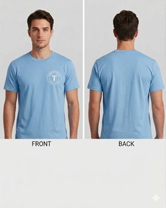 Camiseta de Manga Corta para Hombre A2902 con Logotipo Personalizado, Alta Calidad, Verano, 200GSM, Mezcla de Algodón y Poliéster, Tejido Premium, Estampada - Product Image 3