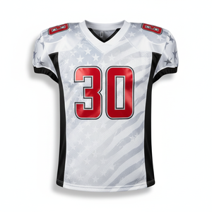 OEM Custom Front Sublimated <b>Polyester</b> Mesh Retro American Football Jersey <b>Shirt</b> Short Breathable Plus Size Quick Dry - Product Image 1