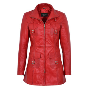 Custom 100% Genuine Napa Leather Women’s Coat Fashion Belted Leather Jacket Multi Colors Private Label Bulk Wholesale Supplier - Product Image 6